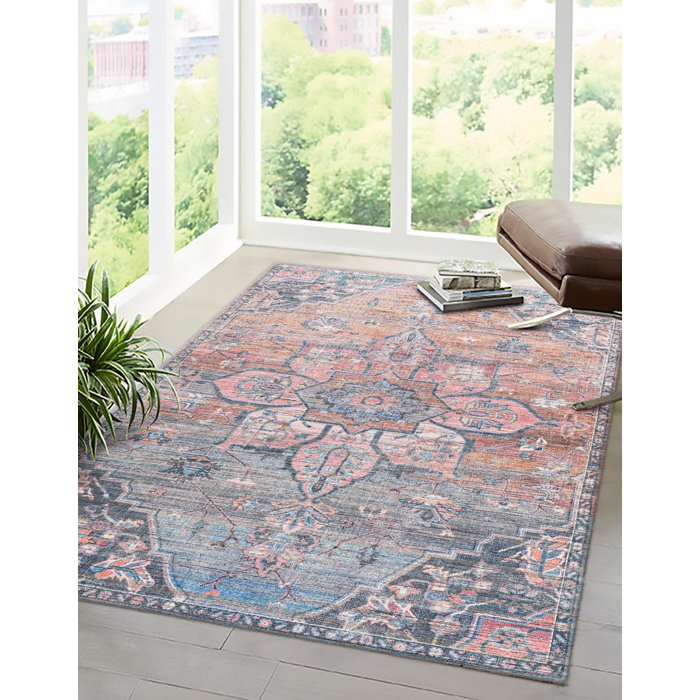 Langley Street Gwin Oriental Pink/Blue Area Rug & Reviews Wayfair